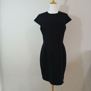 H&M Sheath Dress Women’s Size 10 Black Short Sleeve Lined Work Wear